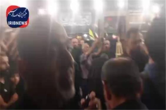 حضور لاریجانی بر مزار شهید سید حسن نصرالله