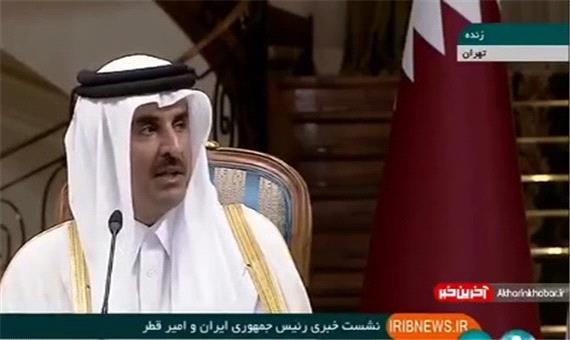 تاکید امیر قطر بر تحکیم روابط با ایران