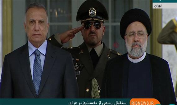 استقبال رسمی رئیس‌جمهور از نخست‌وزیر عراق