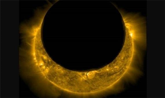 تصاویر خیره‌کننده ناسا از خورشید گرفتگی