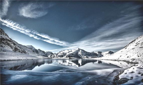 دریاچه‌ای برفی در منطقه "ویستان" رودبار