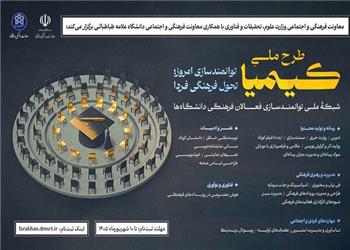 توانمندسازی فعالان فرهنگی و هنری دانشگاهها در طرح ملی «کیمیا»
