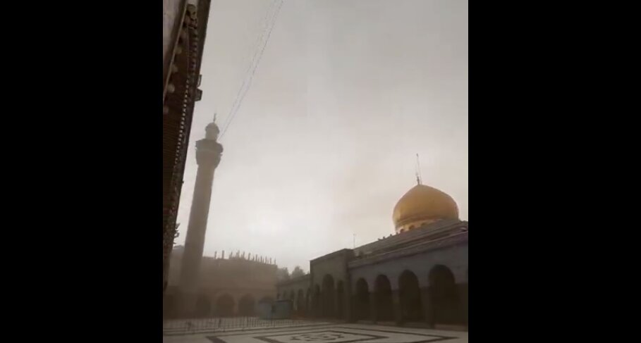 طوفان شن در اطراف حرم حضرت زینب (س)