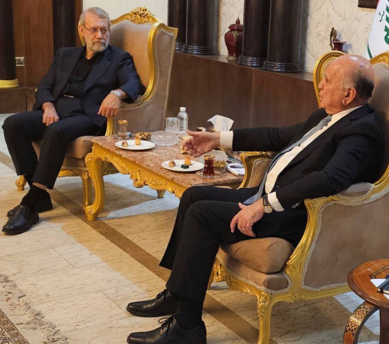 ملاقات علی لاریجانی با وزیر خارجه عراق در بغداد