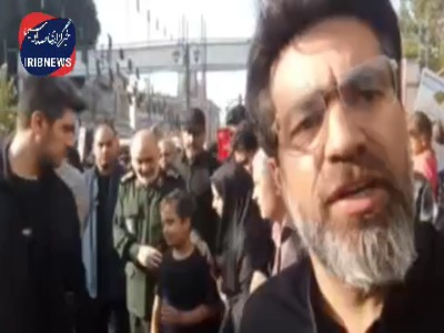 لحظایت از حضور سردار شهید سلامی در پیاده روی جاماندگان اربعین ۱۴۰۳