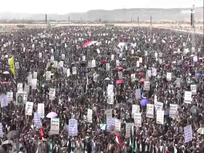 تظاهرات باشکوه مردم یمن در حمایت از غزه