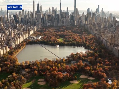 پارک مرکزی نیویورک در اوج رنگ‌های پاییزی