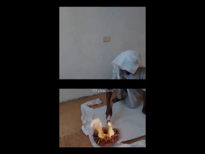 خلاقیت بی‌نظیر استاد بنای اهوازی در صاف کردن لباس با بیل