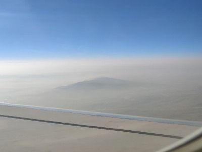 وضعیت وخیم آلودگی هوای تهران از زاویه دید هواپیما