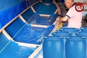 مراحل ساخت یک قایق شگفت انگیز با استفاده از بشکه پلاستیکی