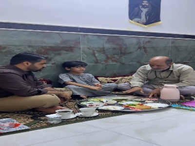 رسم جالب غذا خوردن عراقی‌ها