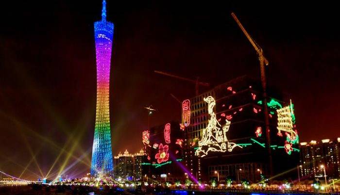 برج کانتون در چین ، برای دیدن یک منظره پانوراما