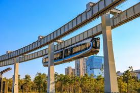 اولین خط قطار معلق مگلو در شهر ووهان چین