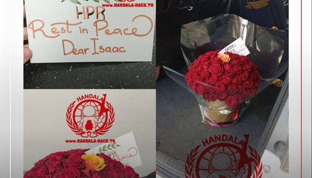 دسته گل حنظله پشت ماشین دانشمند هسته‌ای اسرائیل