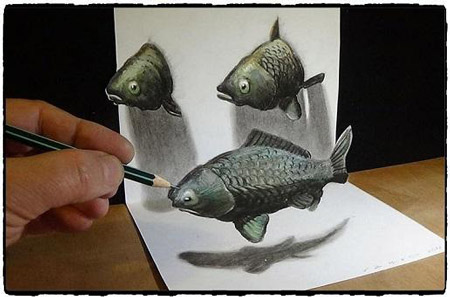 به همین سادگی یک نقاشی ۳ بعدی شگفت‌انگیز بکشید!