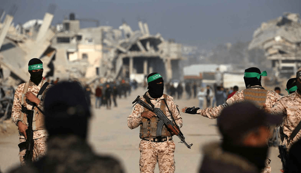 شبه‌نظامیان حامی اسرائیل در غزه، پرچم سفید بالا بردند