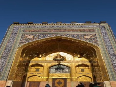 سیاه پوش شدن حرم مطهر رضوی همزمان با ایام شهادت امام هادی (ع)