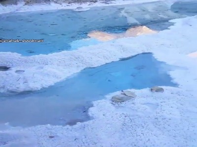 رودخانه نمکیِ روستایِ انگوران