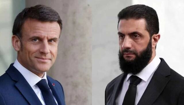 گفت‌وگوی تلفنی الشرع و ماکرون با محوریت تحولات منطقه و سوریه