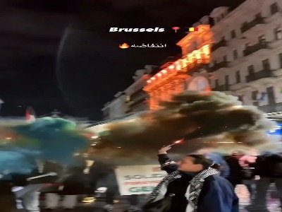 تظاهرات برای حمایت از مردم غزه در بروکسل