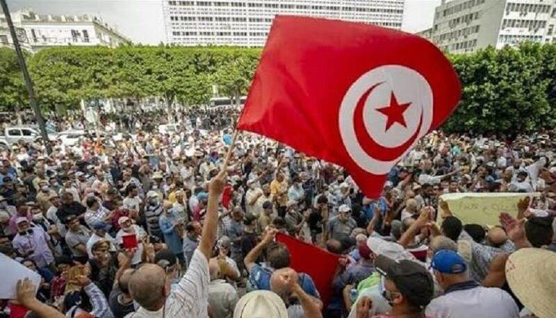 تظاهرات مردم تونس در حمایت از نیروهای مسلح یمن