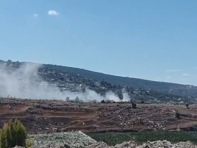 بمب های فسفری در آسمان لبنان