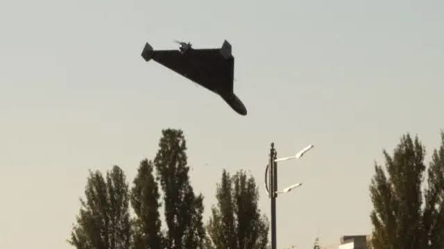 تصویری از حمله پهپادی به پلی در کی‌یف